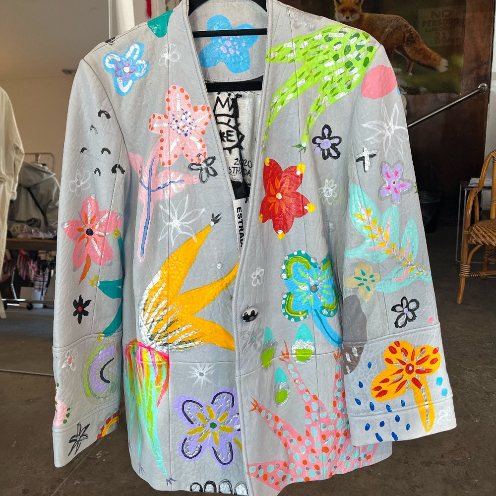 Javiera X Estrada Painted Leather Jacket